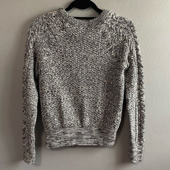 Gap chunky textured knitted marled crewneck cotton sweater. Size Small - Picture 2 of 5